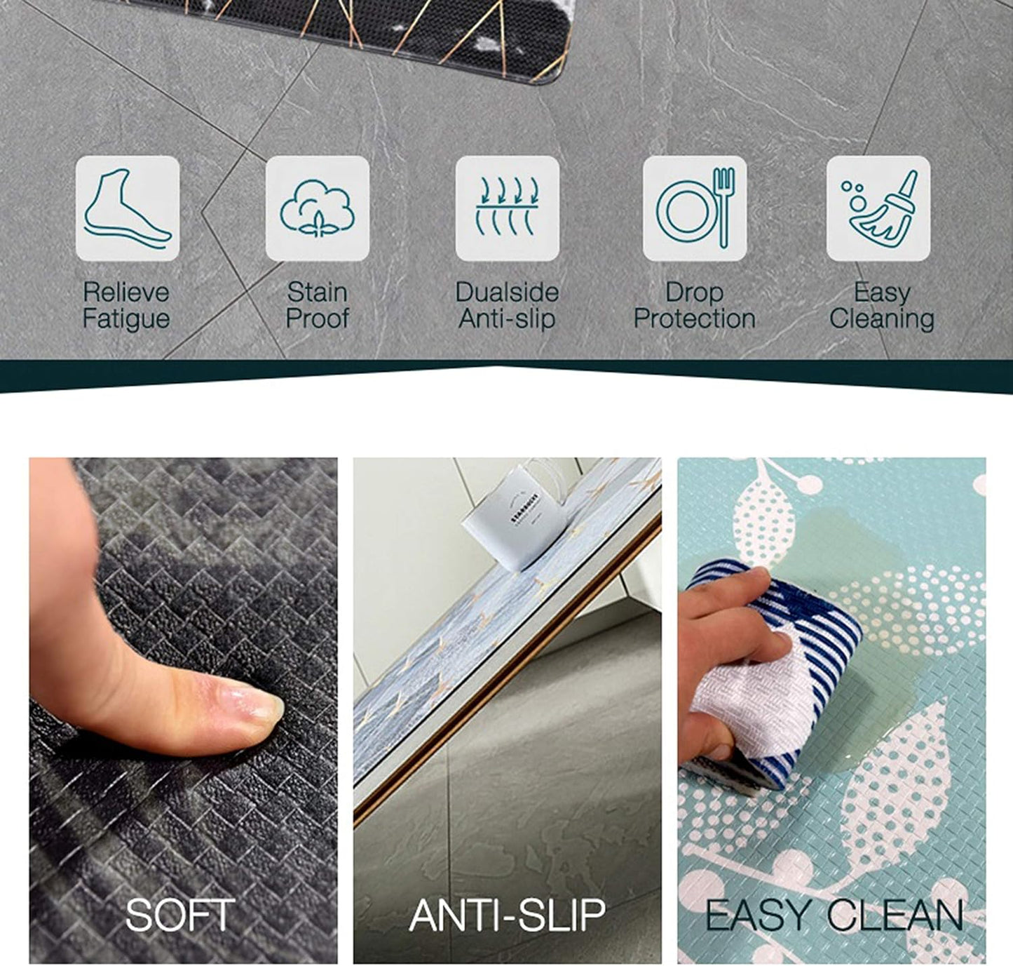 Artistic Beautiful anti Fatigue Kitchen Floor Mat - Unique Floor Mats - Pain Relief Padded Kitchen Mats - Floor Mats for in Front of Sink - Memory Foam 30" X 17.5" X 10Mm Starrynight