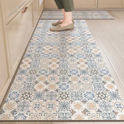 Kitchen Rug Waterproof Kitchen Mat Home Decoration Oil-Proof Non-Slip Kitchen Rugs Kitchen Vinyl Carpet שטיח למטבח