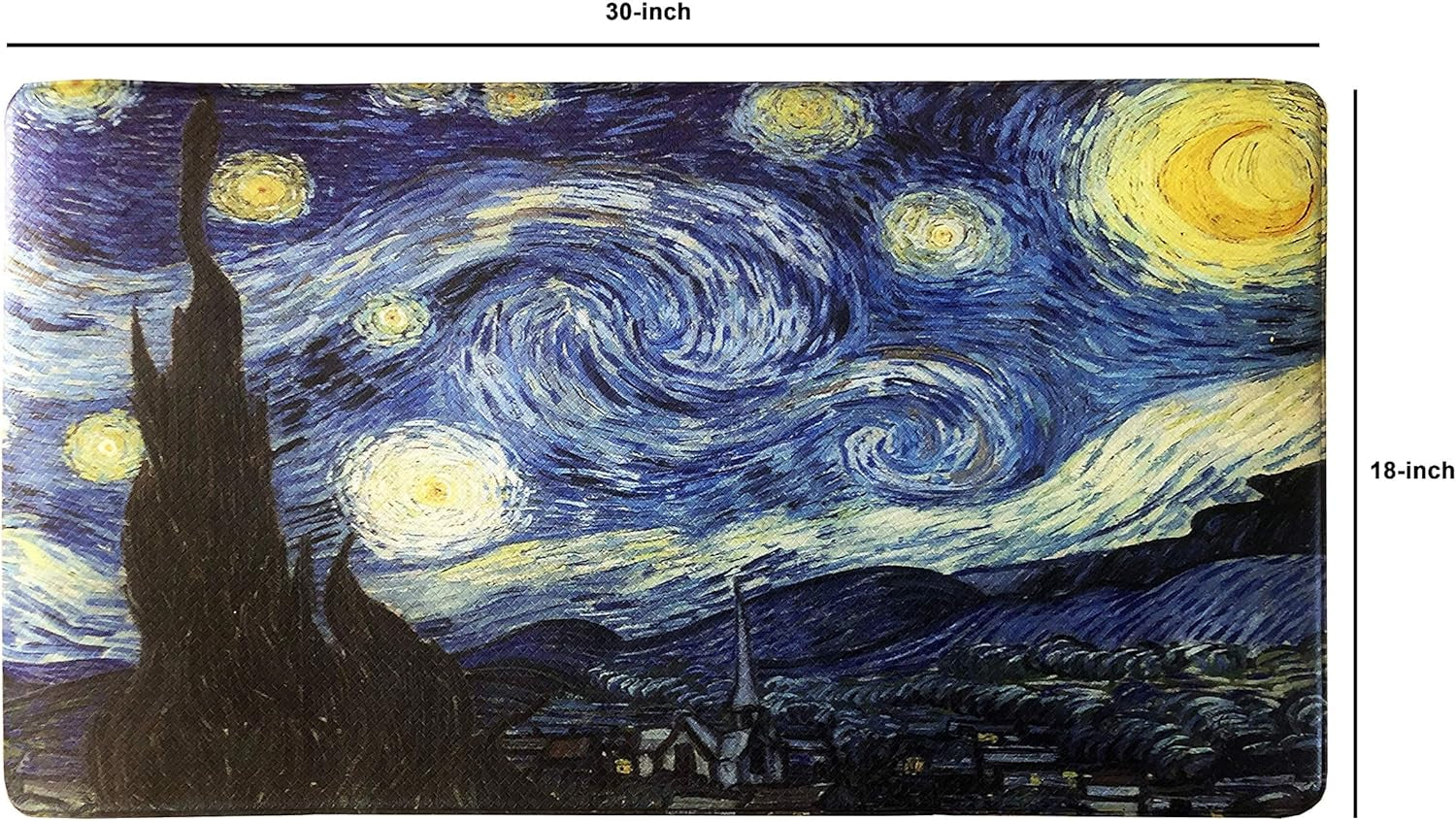 Artistic Beautiful anti Fatigue Kitchen Floor Mat - Unique Floor Mats - Pain Relief Padded Kitchen Mats - Floor Mats for in Front of Sink - Memory Foam 30" X 17.5" X 10Mm Starrynight